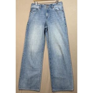 Express Womens Sz 6 -32x34 90's Wide Leg High Rise Jeans Hippie Boho Indie Retro